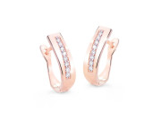 Náušnice z růžového zlata se zirkony Z8018R