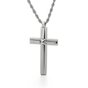 Ocelový náhrdelník kříž WJHC502