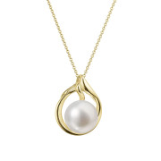 Zlatý náhrdelník s perlou 92P00033