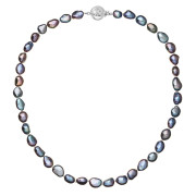 Perlový náhrdelník z říčních perel se zapínáním z bílého 14 karátového zlata 822027.3/9270B peacock