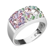 Elegantní stříbrný prsten Swarovski elements 35014.3 mix barev