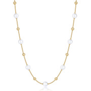 Elegantní perlový náhrdelník z chirurgické oceli BPC49