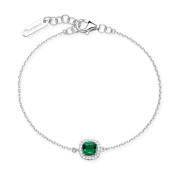 Moderní stříbrný náramek Brosway Fancy Life Green FLG139