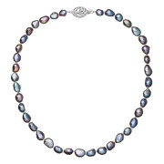 Perlový náhrdelník z říčních perel se zapínáním z bílého 14 karátového zlata 822027.3/9265B peacock