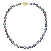 Perlový náhrdelník z říčních perel 922027.3/9265A peacock