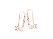 Dámské náušnice z růžového zlata se zirkonovými kamínky Z8012-55-10-X-4