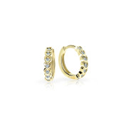 Dětské náušnice kroužky zlaté Cutie Jewellery C3341Z-White