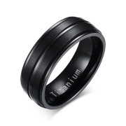 Klasický titanový prsten pro muže JCFTR012BK