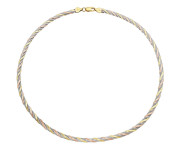 Stříbrný pozlacený náhrdelník třířadý 3120470009