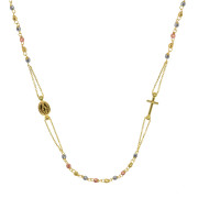 Zlatý 14 karátový náhrdelník růženec RŽ08 multi