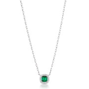 Stříbrný náhrdelník se zirkony Brosway Fancy Life Green FLG136