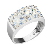 Elegantní stříbrný prsten s kamínky Swarovski 35014.3 light sapphire
