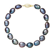 Perlový náramek z říčních perel 923011.3/9271A peacock