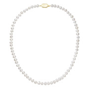 Perlový náhrdelník z říčních perel 922001.1/9269A bílý