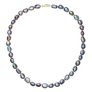 Perlový náhrdelník z říčních perel 922027.3/9260 peacock