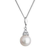 Stříbrný náhrdelník s říční perlou 22033.1