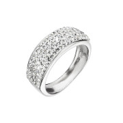Elegantní stříbrný prsten s krystaly Preciosa 35031.1