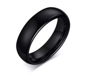 Elegantní černý pánský prsten SECTR011