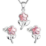Stříbrné šperky Swarovski elements 39172.3 light rose