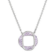Stříbrná náhrdelník Swarovski elements 32016.3 fialová