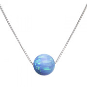 Stříbrný náhrdelník s opálem 12044.3 lt. blue