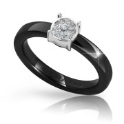 Dámský keramický prsten se zirkony Cerafi Amor 109