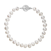 Perlový náramek z říčních perel 823001.1/9270B bílý 
