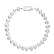 Perlový náramek z říčních perel 823001.1/9269B bílý
