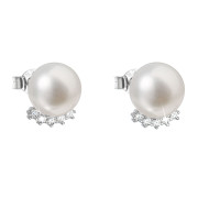 náušnice stříbrné s perlou 21020.1