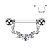Piercing do bradavky s ozdobou SEKSQ0151ST