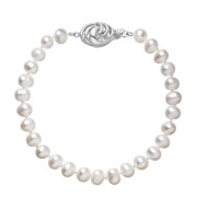 Perlový náramek z říčních perel 823001.1/9265B bílý