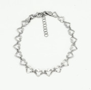 Romantický náramek srdíčka ze stříbra 925 3131690002