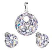 Stříbrné šperky v luxusní soupravě 39148.3 fialová