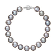 erlový náramek z říčních perel 823010.3/9266B grey