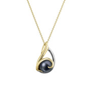 Perlový náhrdelník s černou perlou 92P00030