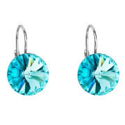 Náušnice s krystaly Swarovski 31106.3 light turquoise