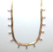 Zlatý ocelový náhrdelník s kamínky WJHN258GD-CZ