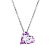 Stříbrný náhrdelník srdce 72071.3 violet