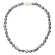 Perlový náhrdelník z říčních perel 922027.3/9269A peacock
