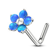 Piercing do nosu s opálem SENOL593BL