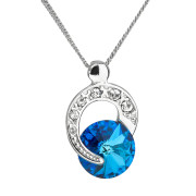 Elegantní stříbrný náhrdelník s kamínkem 32048.5 Majestic Blue