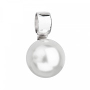 Přívěsek na řetízek s perlou Preciosa 34212.1 bílá