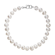 Perlový náramek z říčních perel 823001.1/9260B bílý