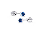 Luxusní zlaté náušnice se zirkony Z8012B-Blue Dark