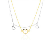 Náhrdelník srdíčka stříbrný 3139180001