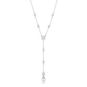 Elegantní stříbrný náhrdelník se zirkony Brosway Fancy Infinite White FIW170