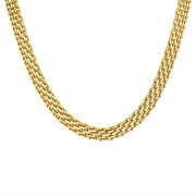 Dámský ocelový náhrdelník zlatý SENC1370