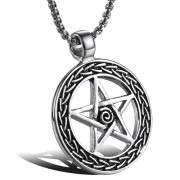 Ocelový přívěsek pentagram WJHC70