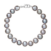 Perlový náramek z říčních perel 823010.3/9260B grey