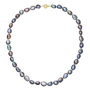 Perlový náhrdelník z říčních perel 922027.3/9272A peacock